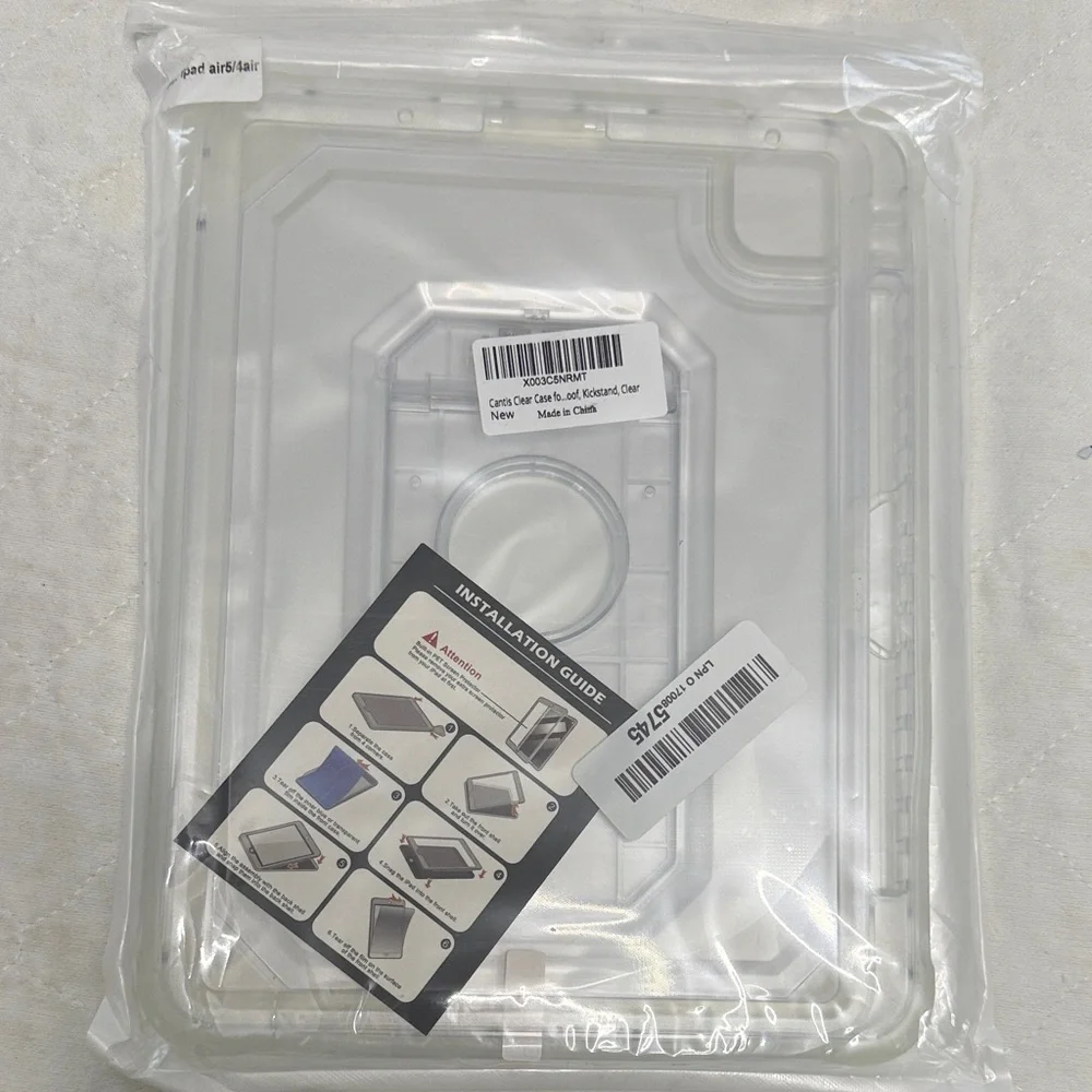 Clear iPad Case with Installation Guide
